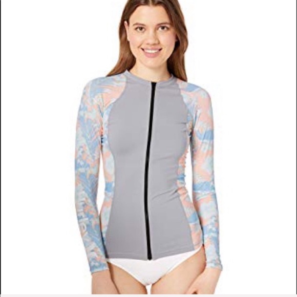 🧡🔥HURLEY- ZIP UP RASH GUARD🧡🔥 - Picture 2 of 8